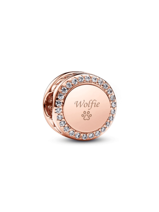 Engravable Sparkling Button Charm - Image 5
