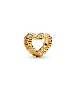 Beaded Open Heart Charm