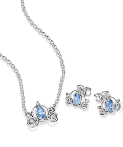 Disney Cinderella's Carriage Stud Earrings and Necklace Set