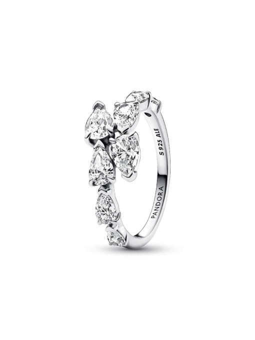Sparkling Overlapping Band Ring - Image 3