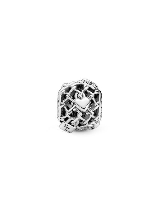 Openwork Chain Link Padlock Charm - Image 5