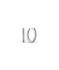 Sparkle and Pandora Logo Hoop Earrings