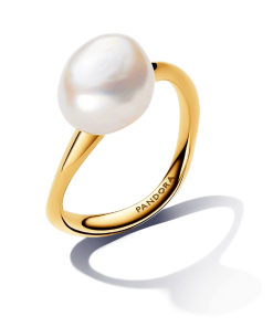 Baroque Treated Freshwater Cultured Pearl Ring