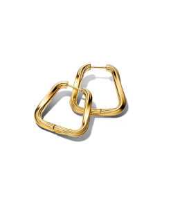 Twisted Triangle Large Hoop Earrings