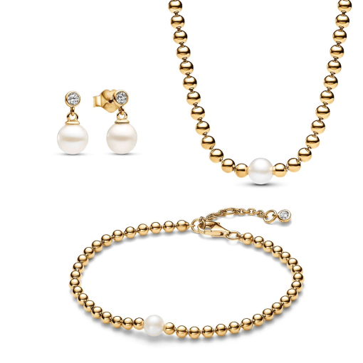 Treated Freshwater Cultured Pearl & Beads Jewelry Set - Image 2