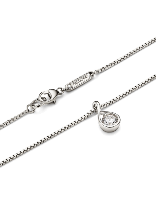 Pandora Infinite 14k White Gold Lab-grown Diamond Pendant Necklace - Image 5