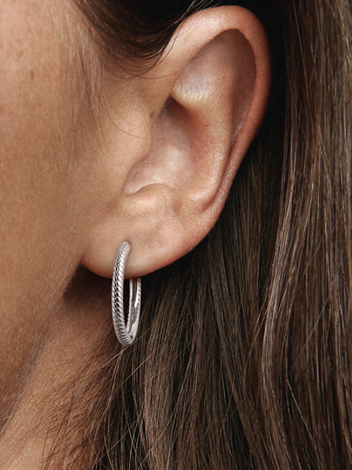 Pandora Moments Charm Hoop Earrings - Image 2