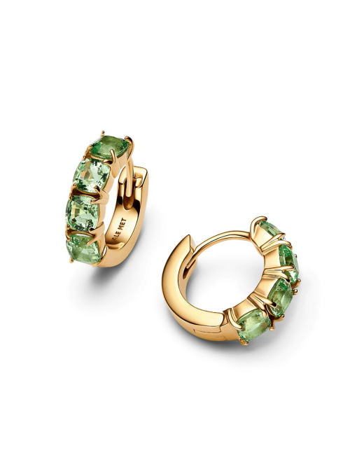 Green Hoop Earrings - Image 5