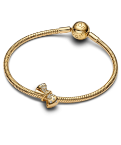 Gold Sparkling Bow Bracelet Set
