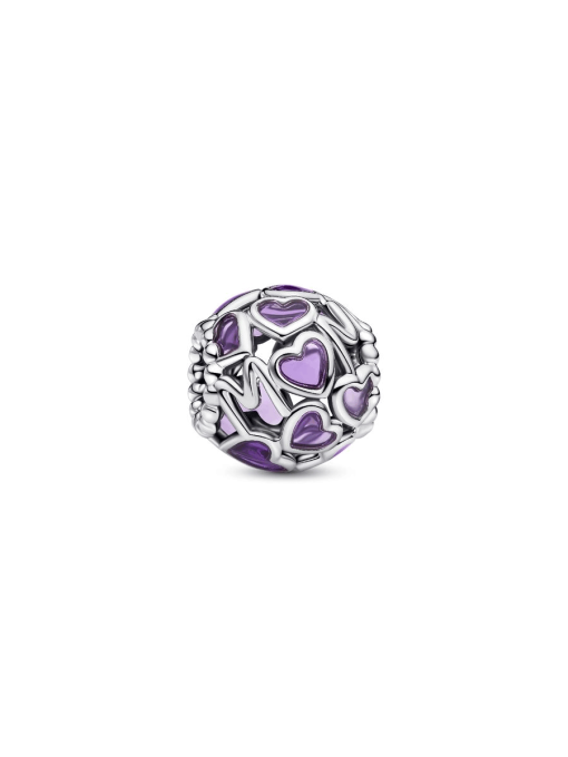 Openwork Hearts Mom Charm