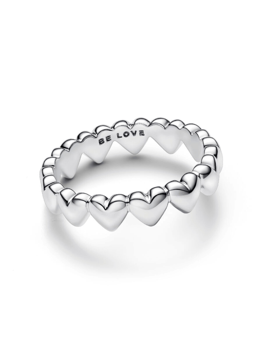 Row of Hearts Ring - Image 4