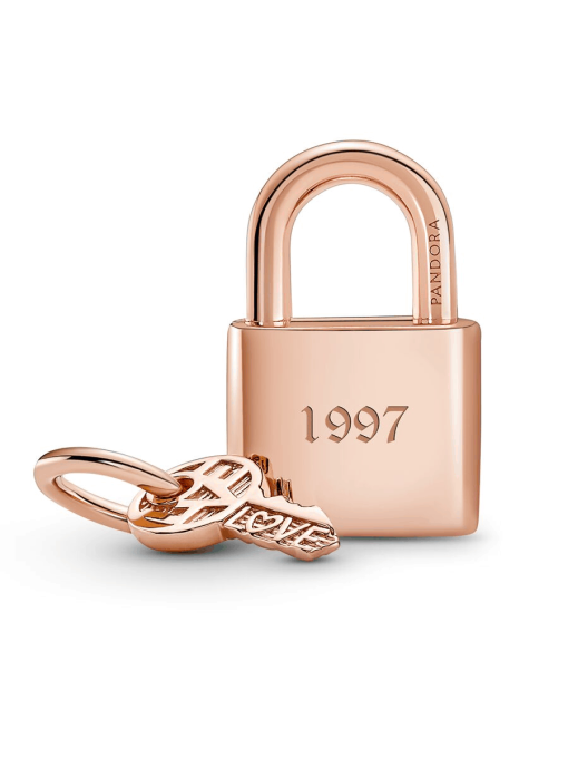 Padlock & Key Dangle Charm - Image 5
