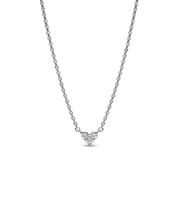 Triple Stone Heart Collier Necklace
