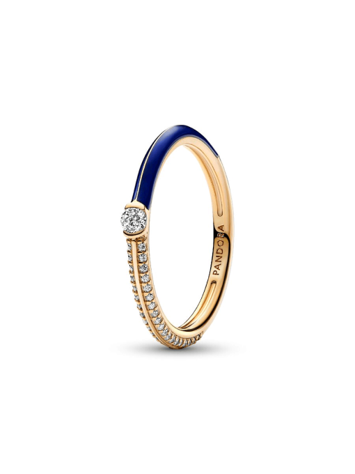 Pandora ME Pave & Blue Dual Ring - Image 3