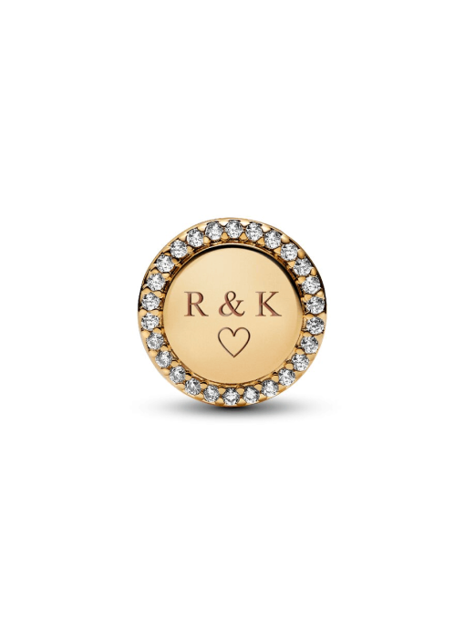 Engravable Sparkling Button Charm - Image 5