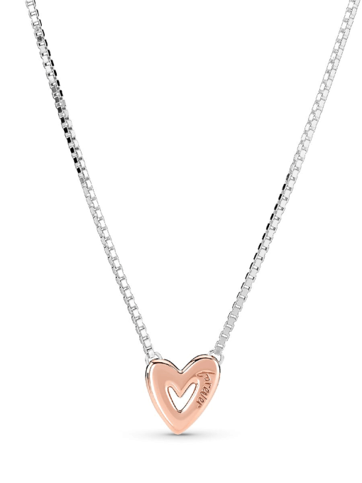 Sparkling Freehand Heart Necklace - Image 6