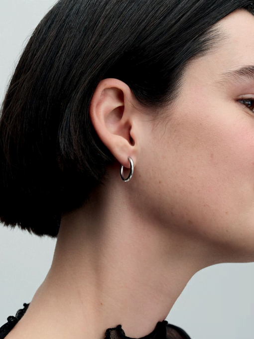 Pandora Moments 18 mm Charm Hoop Earrings - Image 4