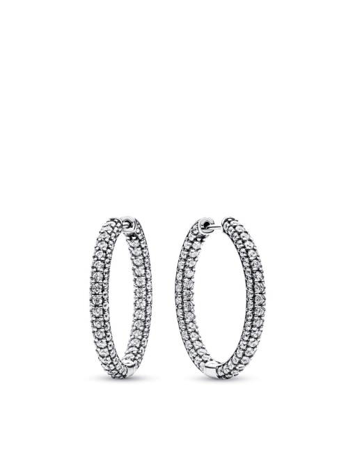 Pandora Timeless Pave Single-row Hoop Earrings - Image 3