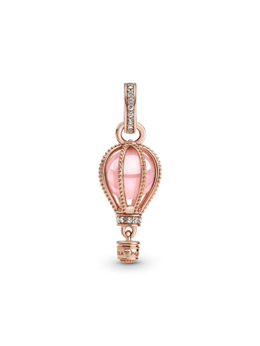 Sparkling Pink Hot Air Balloon Dangle Charm - Image 6