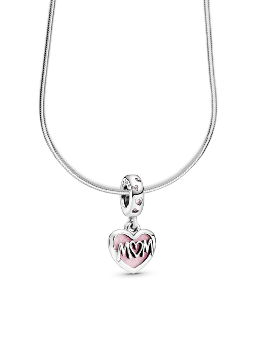 Script Heart Mom Necklace Set - Image 2