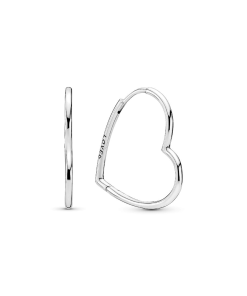 Asymmetrical Heart Hoop Earrings