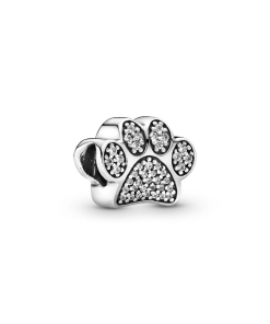 Sparkling Paw Print Charm