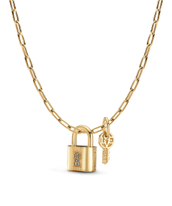 Lara's Lock & Key Charm Necklace Set