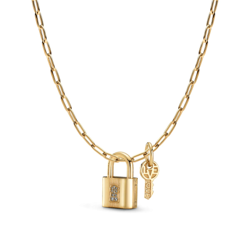 Lara's Lock & Key Charm Necklace Set