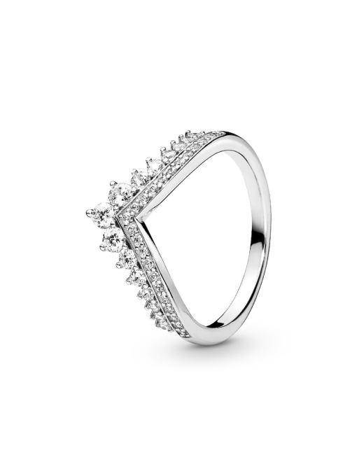 Green Heart Princess Wishbone Stacking Ring Set - Image 3