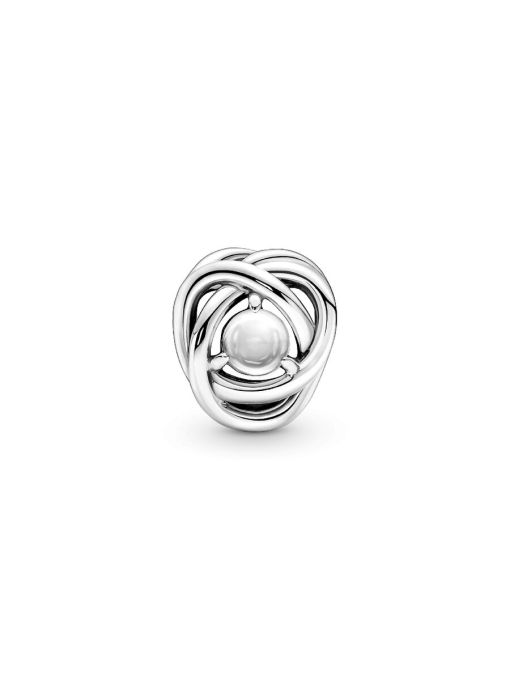 April Clear Eternity Circle Charm - Image 6