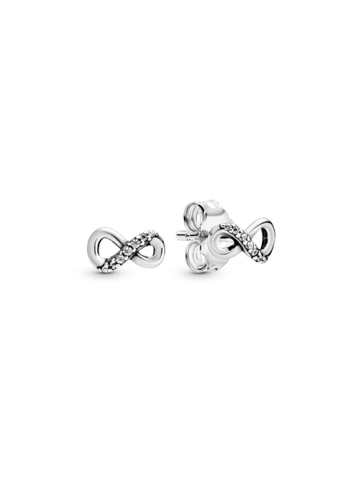 Sparkling Infinity Stud Earrings - Image 3