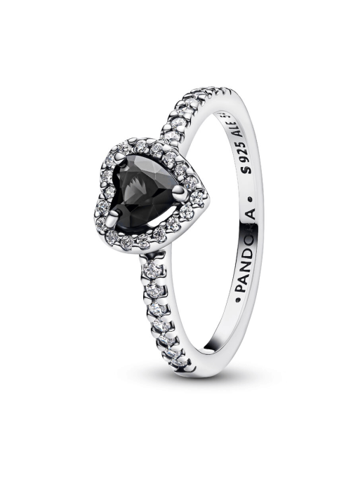 Elevated Black Heart Ring
