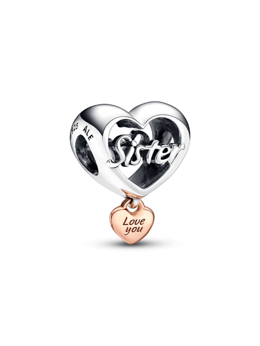 Love You Sister Heart Charm - Image 3
