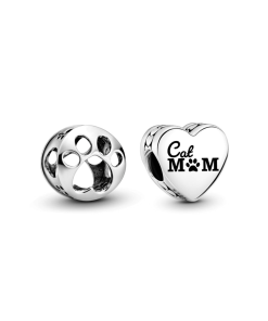 Cat Mom Charm Duo