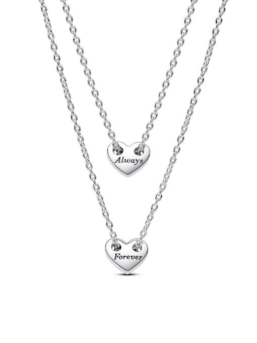 Forever & Always Splittable Heart Collier Necklaces - Image 2