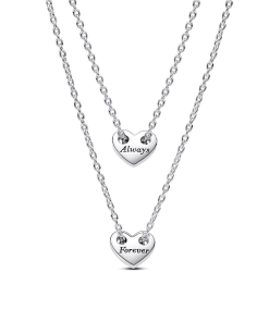 Forever & Always Splittable Heart Collier Necklaces