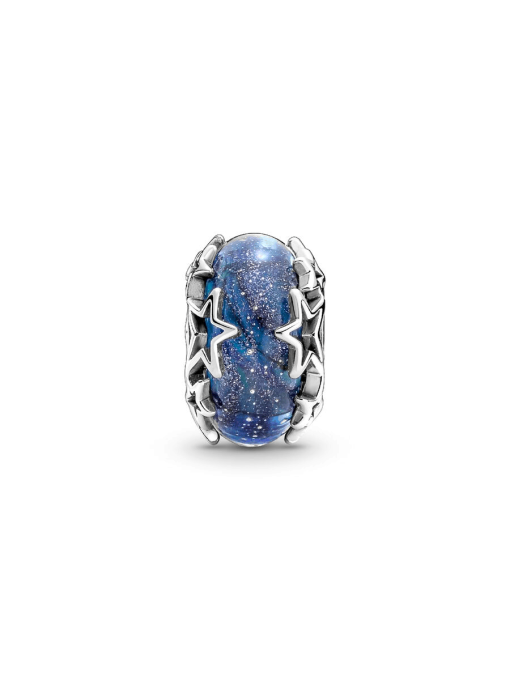 Galaxy Blue & Star Murano Charm - Image 5