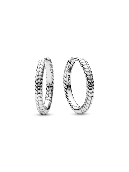 Pandora Moments Small Charm Hoop Earrings - Image 3