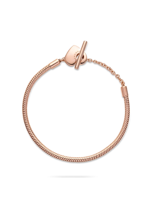 Pandora Moments Heart T-Bar Snake Chain Bracelet - Image 6