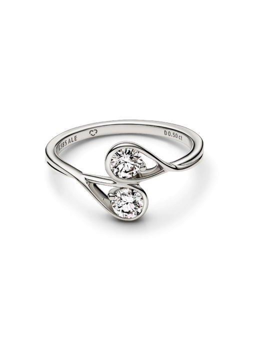 Pandora Infinite 14k White Gold Double Lab-grown Diamond Ring - Image 5