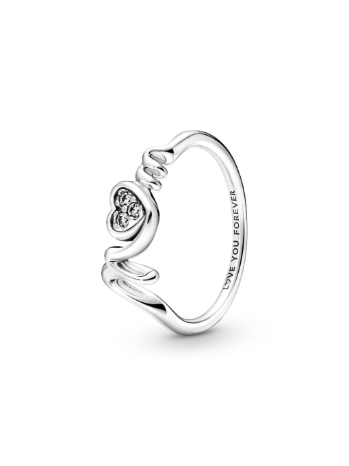 Mom Pave Heart Ring - Image 3
