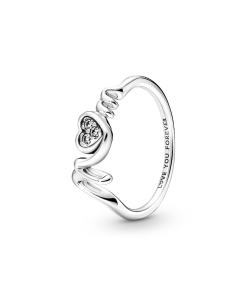 Mom Pave Heart Ring