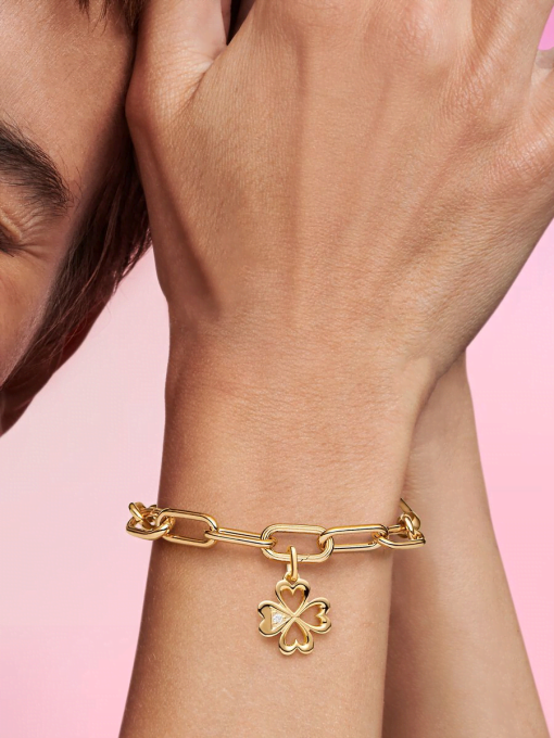 Pandora ME Heart Four-leaf Clover Medallion Charm - Image 2