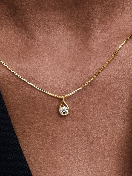 Pandora Infinite 14k Gold Lab-grown Diamond Pendant Necklace - Image 2