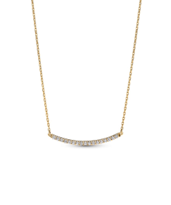 Pandora Era 14k Gold Lab-grown Diamond Pave Bar Necklace