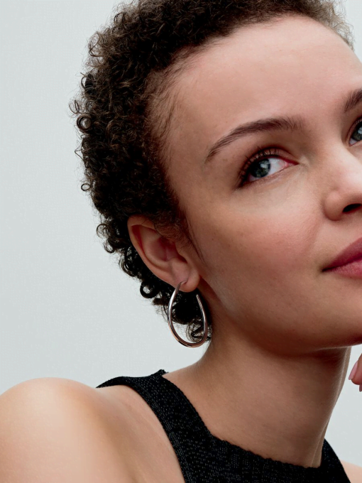 Organically Shaped 42 mm Open Hoop Earrings - Image 3