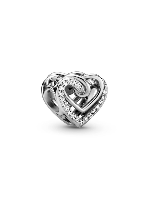 Sparkling Entwined Hearts Charm
