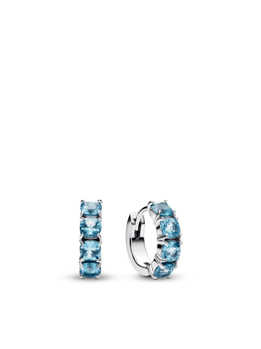 Light Blue Hoop Earrings