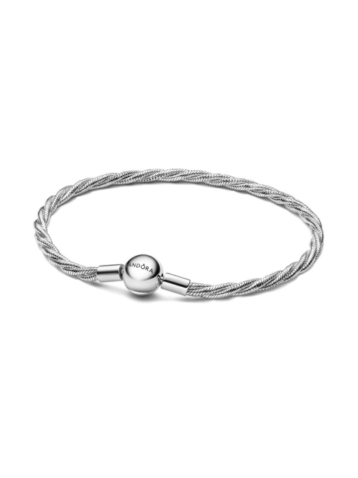Round Pandora Clasp Twisted Snake Chain
