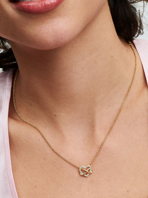 Sparkling Infinity Heart Collier Necklace - Image 2